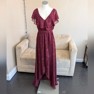 Baltic Born Burgundy High Low Dress